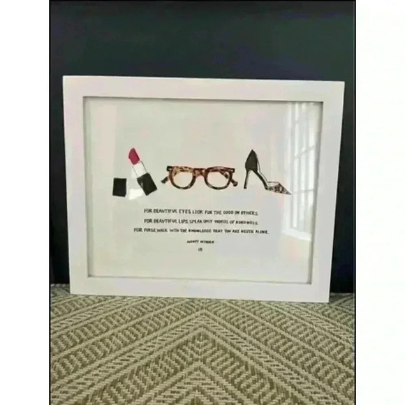 Framed Evelyn Henson Art Print With Audrey Hepburn Quote - Picture 2 of 5